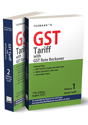 Gst Tariff With Gst Rate Reckoner By Taxmanns Editorial Board