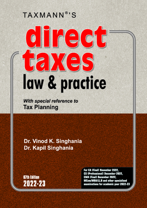 Direct Taxes Law And Practice For A Y By Vinod K Singhania Et Al Taxmann Virtual