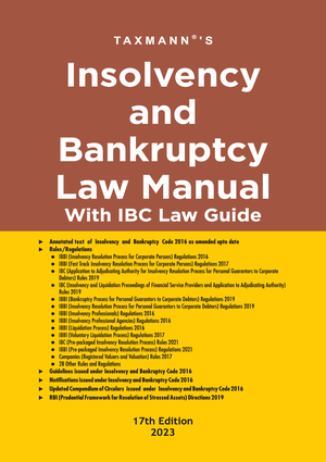 Insolvency And Bankruptcy Law Manual By Taxmann's Editorial Board ...