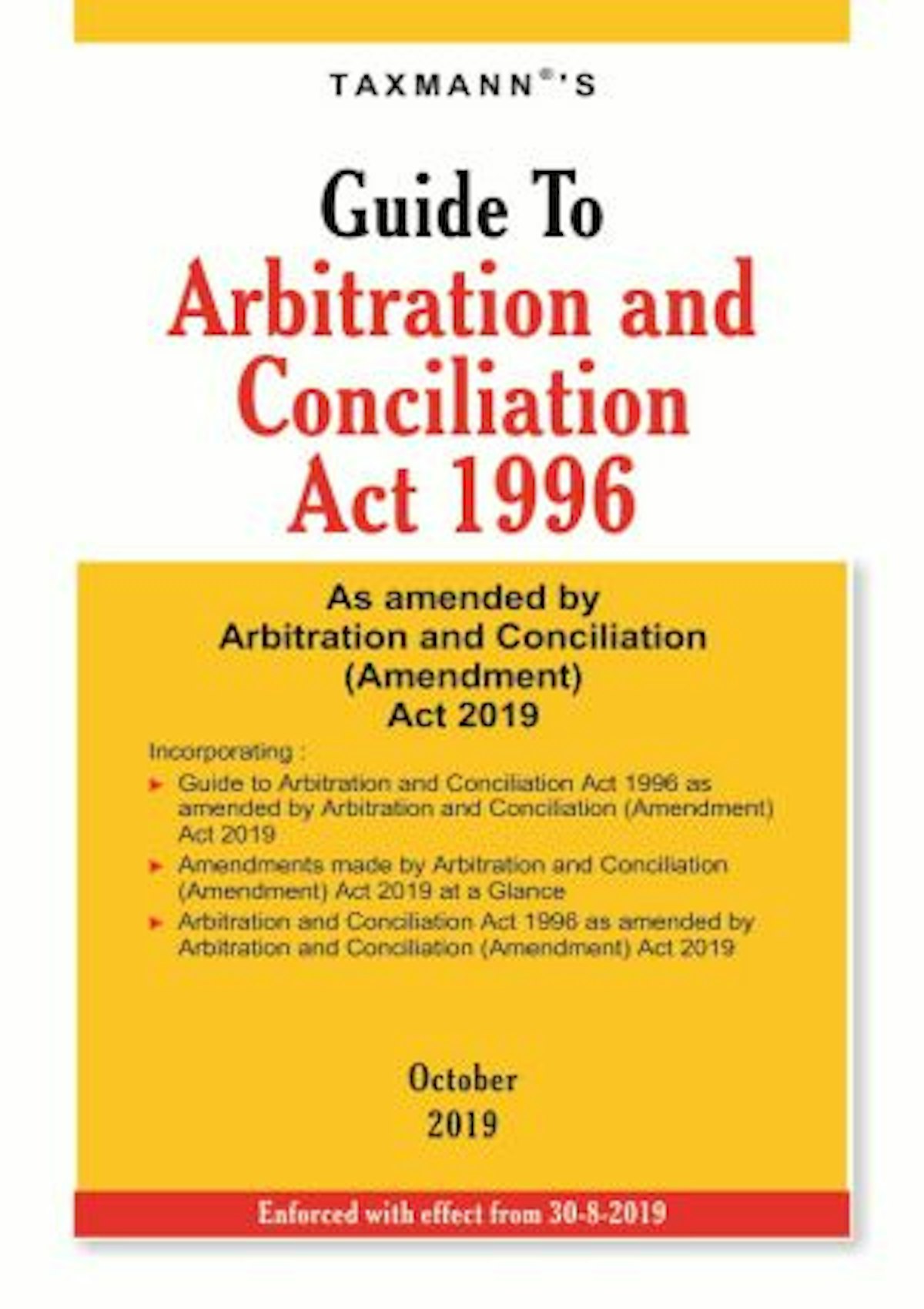 Guide To Arbitration And Conciliation Act 1996 By Taxmann Taxmann Books